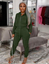 Load image into Gallery viewer, Casual Autumn Solid Hooded Collar Tracksuits Set
