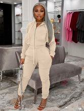Load image into Gallery viewer, Casual Autumn Solid Hooded Collar Tracksuits Set

