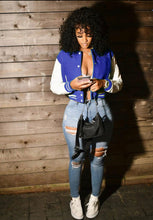 Load image into Gallery viewer, Fall Contrast Color Button Up Women Short Coat
